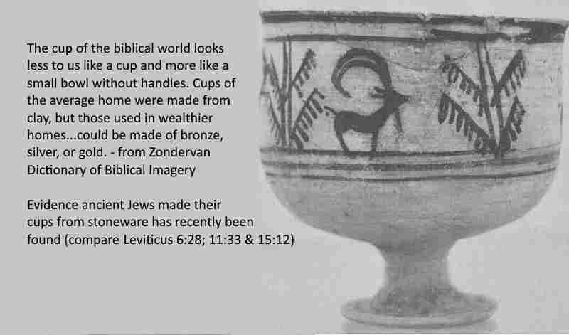 a picture of an ancient cup and text about 